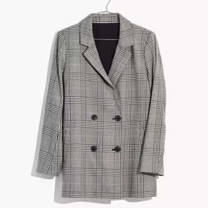 Madewell Caldwell Double-Breasted Blazer in Plaid